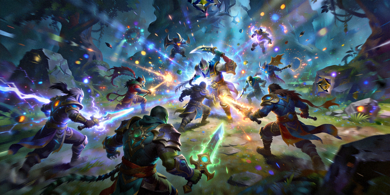 DOTA2国际邀请赛TI13比赛画面 - 游戏内英雄团战场景
